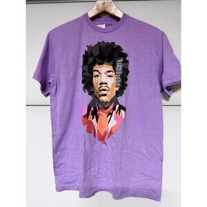 Jimi Hendrix Graphic T-Shirt Purple Karl Ferris Collection Size L
